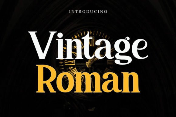 Vintage Roman Font for Creative Projects