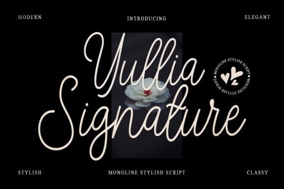 Yullia Signature Font for Web Design